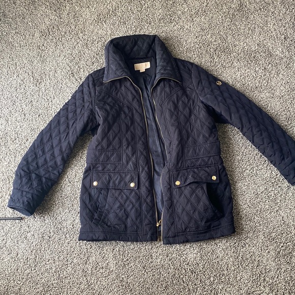 Navy Michael Kors Coat - Picture 1 of 3